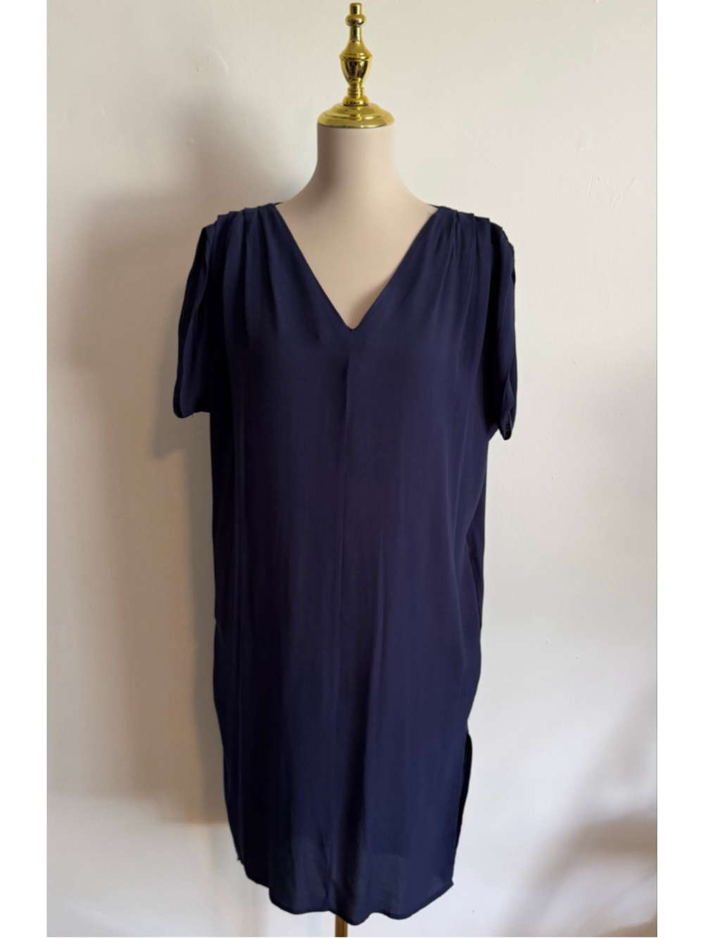 Women's She + Sky Navy Tunic Top S